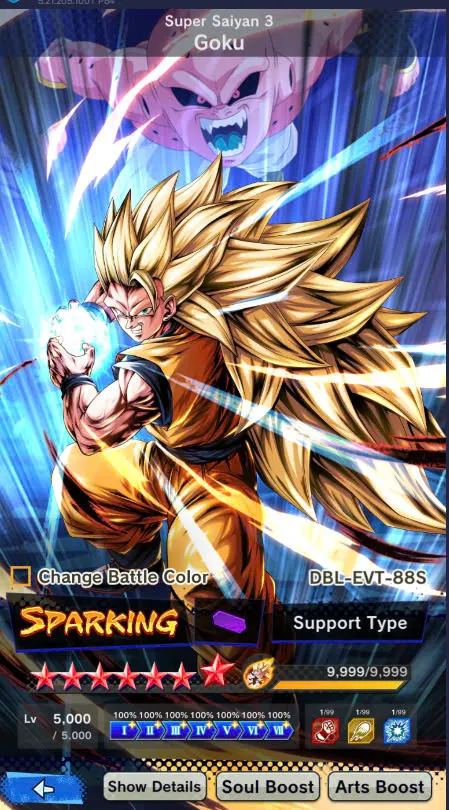 DR935-4 UL(Turles Full Red Star+SS4 Gogeta)+15 Legends+All Meta+Many Good Team PVP+Vip Equipment+Super Baby 2+Gotenks