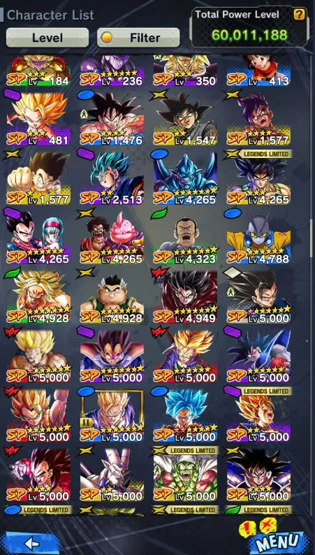 DR935-4 UL(Turles Full Red Star+SS4 Gogeta)+15 Legends+All Meta+Many Good Team PVP+Vip Equipment+Super Baby 2+Gotenks