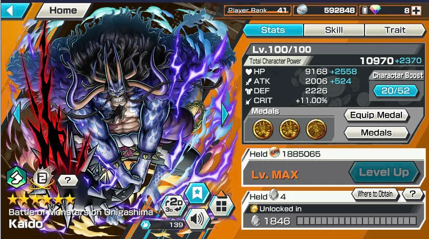 BR311-IOS+Android-5 Ex(Kaido V2+Kaido V3+Zoro+White Beard+Luffy)+Good Medal+Support 145%+Uta V2+Uta V3+Bluneo+Kaku+Ben Beckmen+Law Oni+Rayleigh+Robin