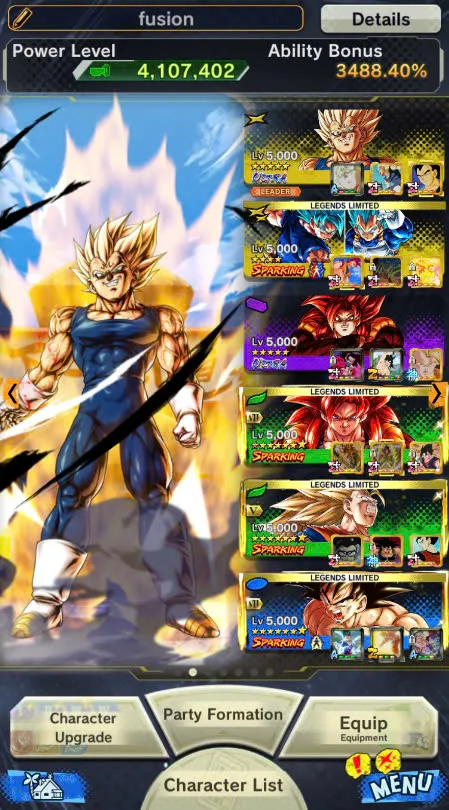 DR9412-IOS+Android-6 UL(Majin Vegeta+SS4 Gogeta+Janemba)+34 Legends+Vip Equipment+Good Zenkai+Sparking+ Team Fusion+GT+Goku and Vegeta+Zamasu Zenkai+Gammar+Goku GT
