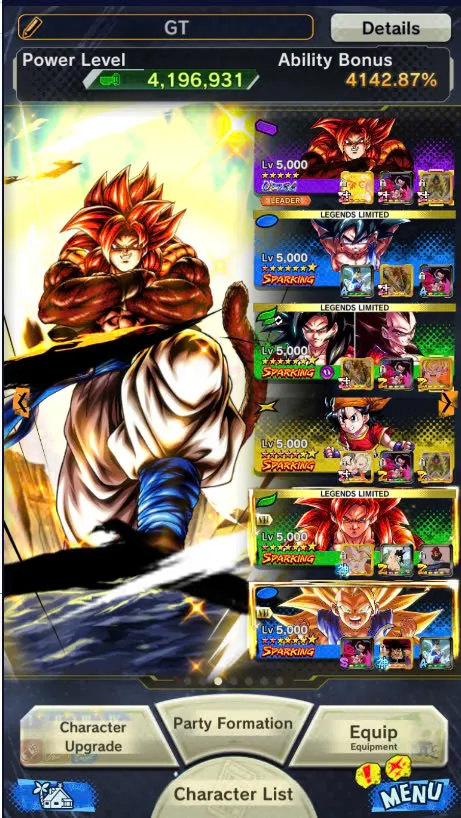 DR9412-IOS+Android-6 UL(Majin Vegeta+SS4 Gogeta+Janemba)+34 Legends+Vip Equipment+Good Zenkai+Sparking+ Team Fusion+GT+Goku and Vegeta+Zamasu Zenkai+Gammar+Goku GT