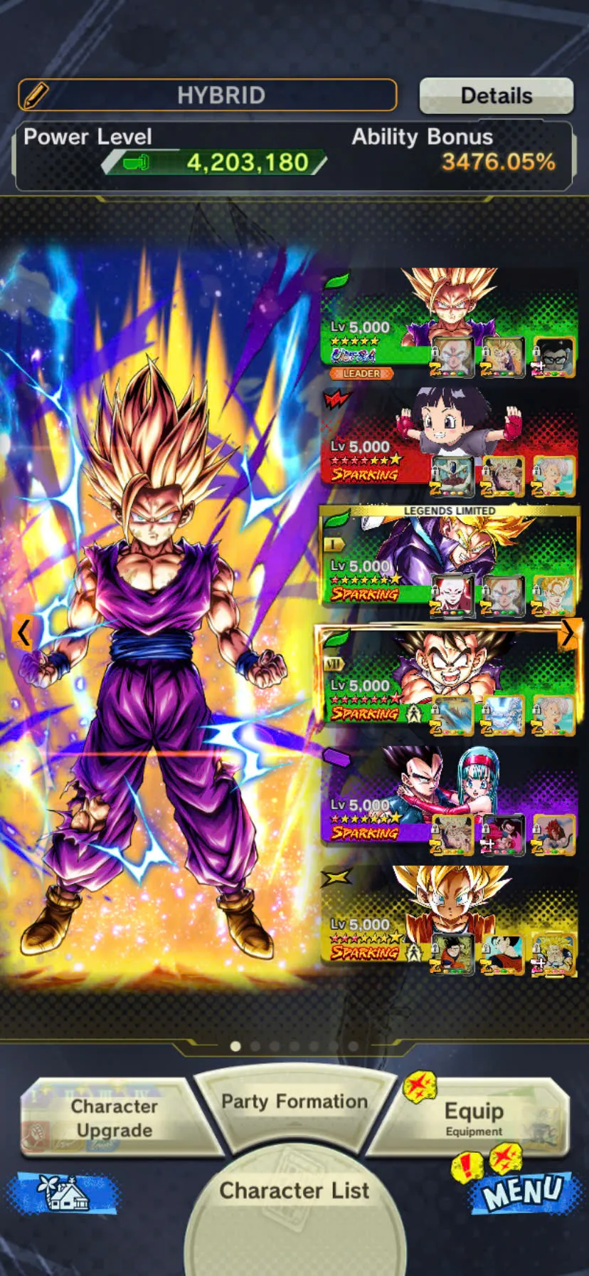 D75-IOS+Android-Full Team Gohan-UL Gohan+27 Legends+Good Equipment+Ultimate Gohan 9 Red Star+Beast Gohan+God Goku+SS3 Goku+Cooler Red Star+Goku GT 10 Red Star