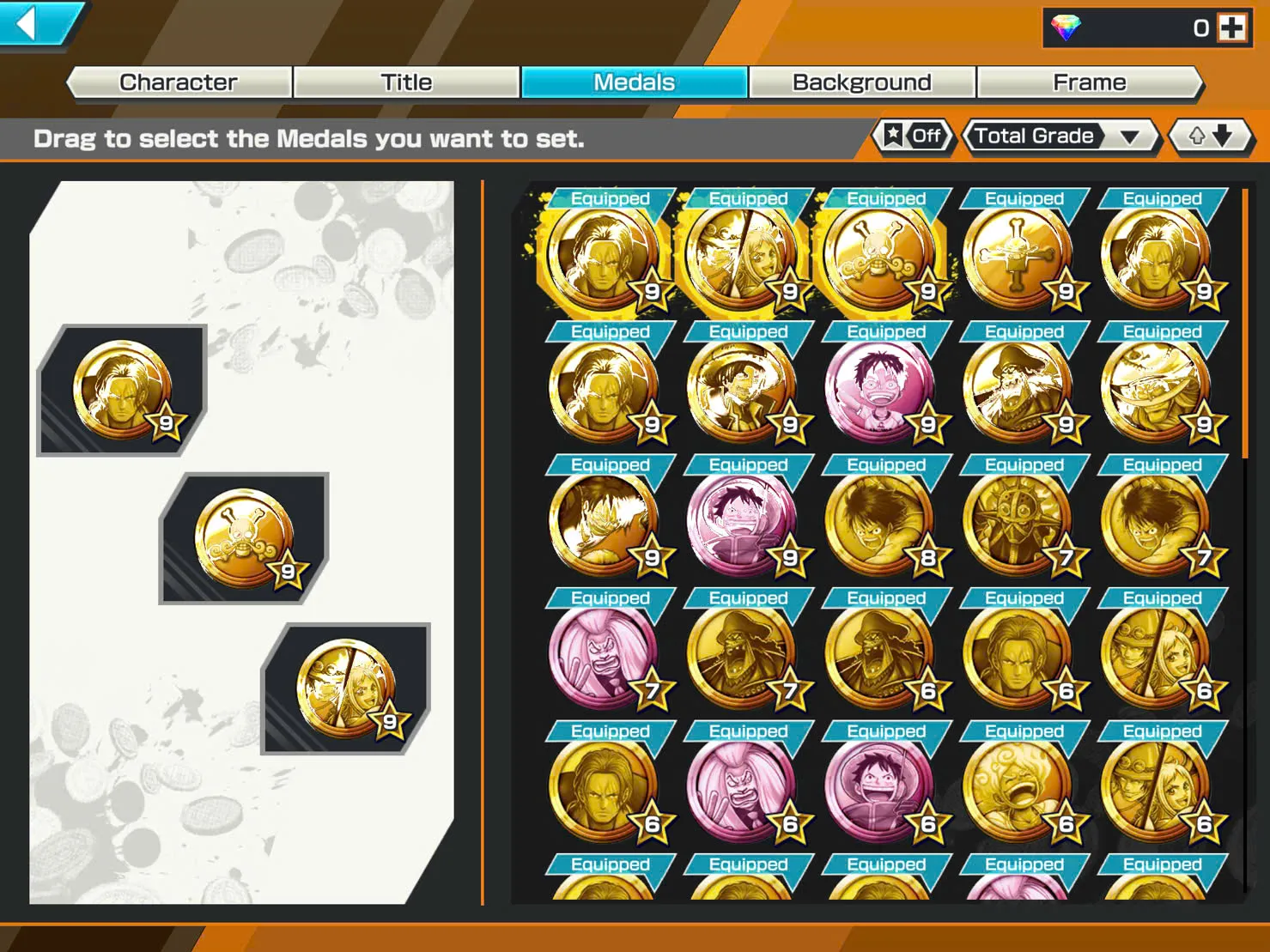 BR350-IOS+Android-4 Ex(Yamato Ace+Snake+Black Beard+Shank V3)+Good Medal+Support 132%+Sanji+King+Robin+Young Ray+Karasu+Donflamingo