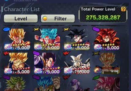 D106-IOS+Android+Nice Acc+7 UL(SS4 Gogeta+Goku Uis+Super Gogeta+Kaioken)+44 Legends+Good Equipment-Good Team PVP-Good Zenkai+Sparking+New Vegito