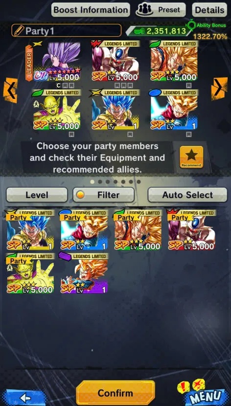 D111-Android Only+UL Beast Gohan Full Red Star+22.700 Chrono Crytal+Soul+Event+Story Fram CC