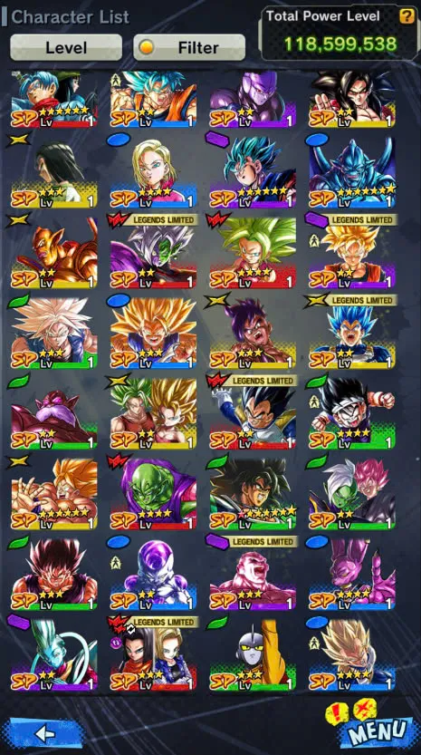 D108-IOS+Android-Vip Acc-4 UL(Majin Vegeta+Turles+Super Gogeta)+26 Legends+Vip Equipment-New LF SS2 Goku+Vegito+Goku Black-Meta Account