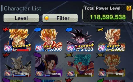 D108-IOS+Android-Vip Acc-4 UL(Majin Vegeta+Turles+Super Gogeta)+26 Legends+Vip Equipment-New LF SS2 Goku+Vegito+Goku Black-Meta Account
