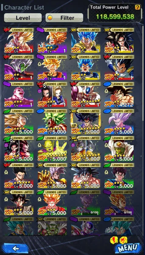 D108-IOS+Android-Vip Acc-4 UL(Majin Vegeta+Turles+Super Gogeta)+26 Legends+Vip Equipment-New LF SS2 Goku+Vegito+Goku Black-Meta Account