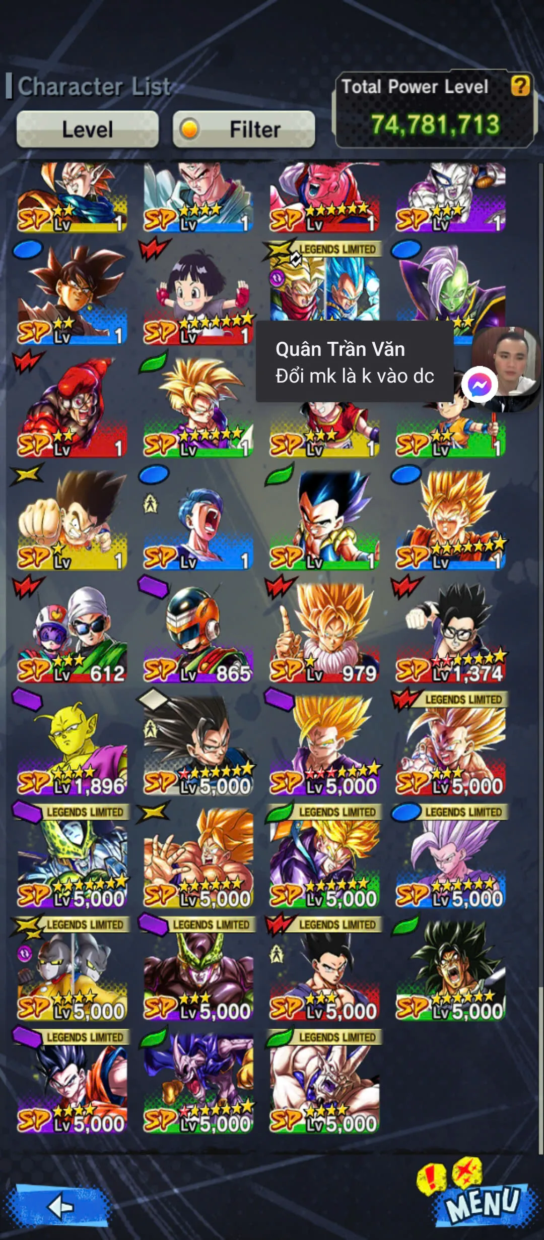 D117-IOS+Android-4 UL(Super Vegito+Super Gogeta+Gohan)+20 Legends+Good Equipment+Team Gohan+Ultimate Gohan+Beast Gohan