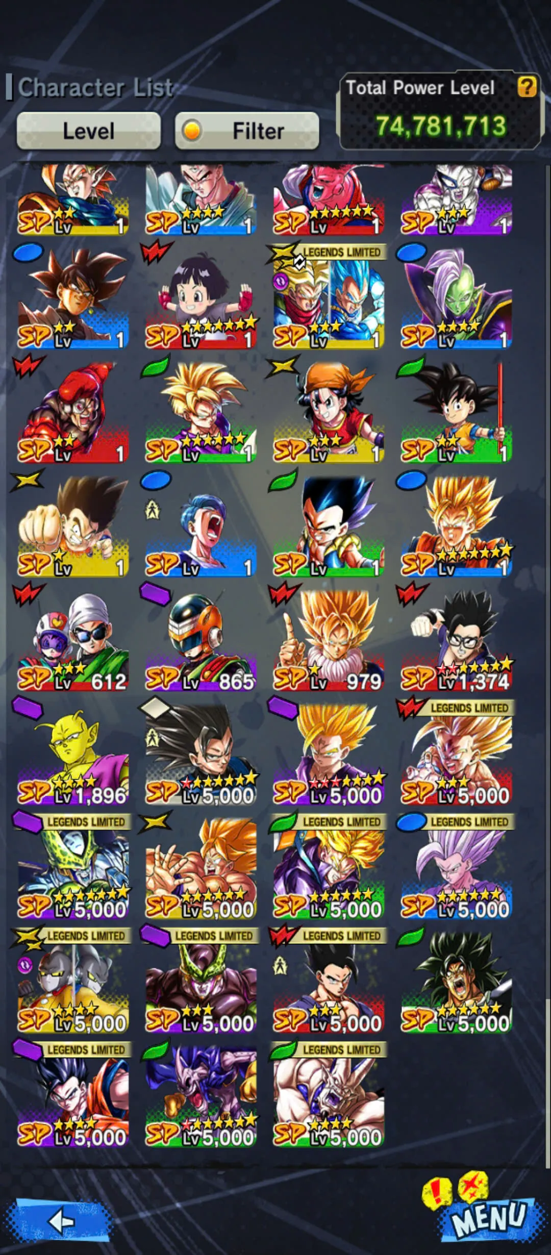 D117-IOS+Android-4 UL(Super Vegito+Super Gogeta+Gohan)+20 Legends+Good Equipment+Team Gohan+Ultimate Gohan+Beast Gohan