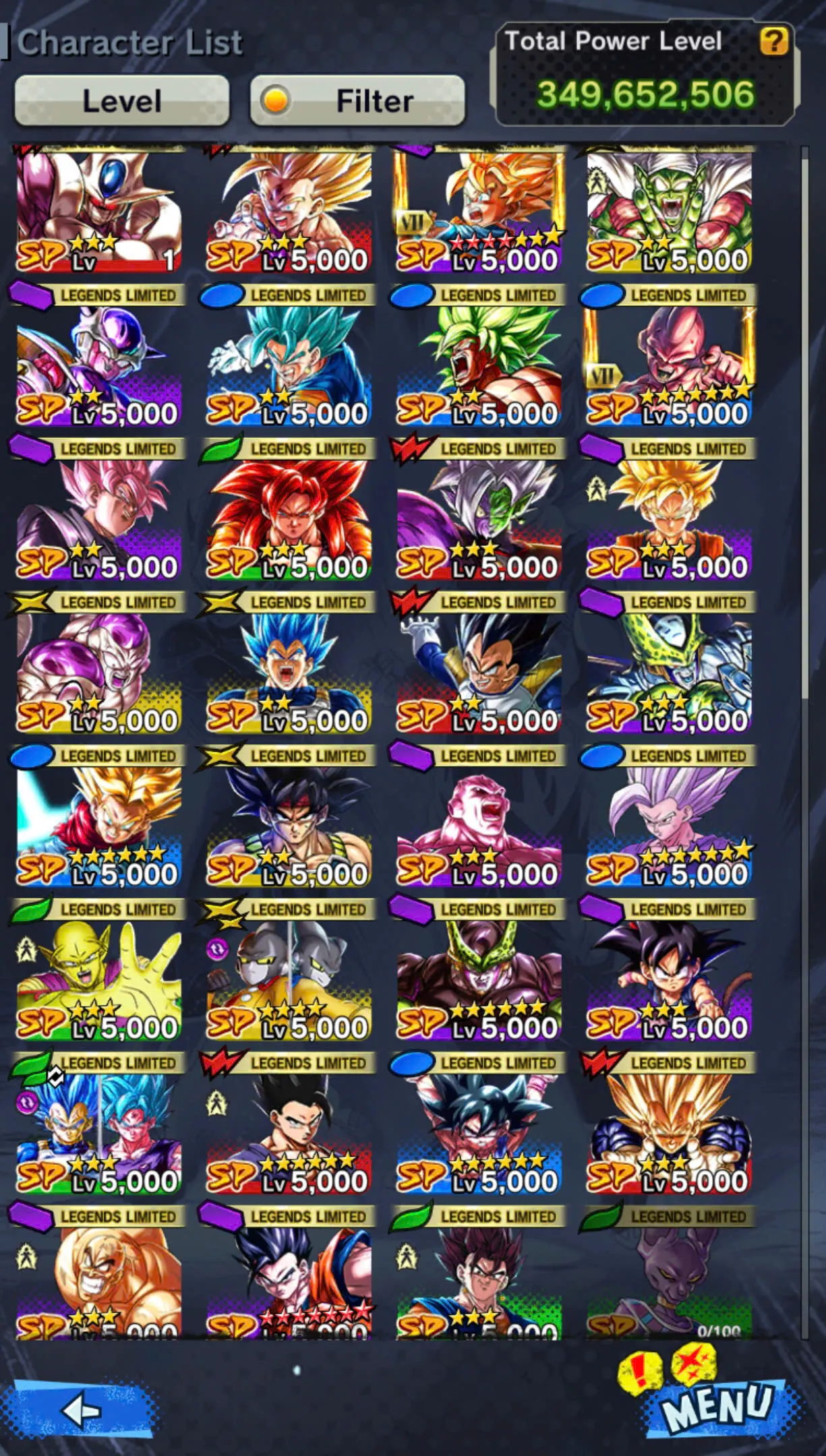 D146-IOS+Android- 3 UL+31 Legends+349 Millions Power+Ultimate Gohan Full Red Star+Vip Equipment+New Vegito+Baest Gohan+Gammar+Piccolo+Buu Kid Zenkai
