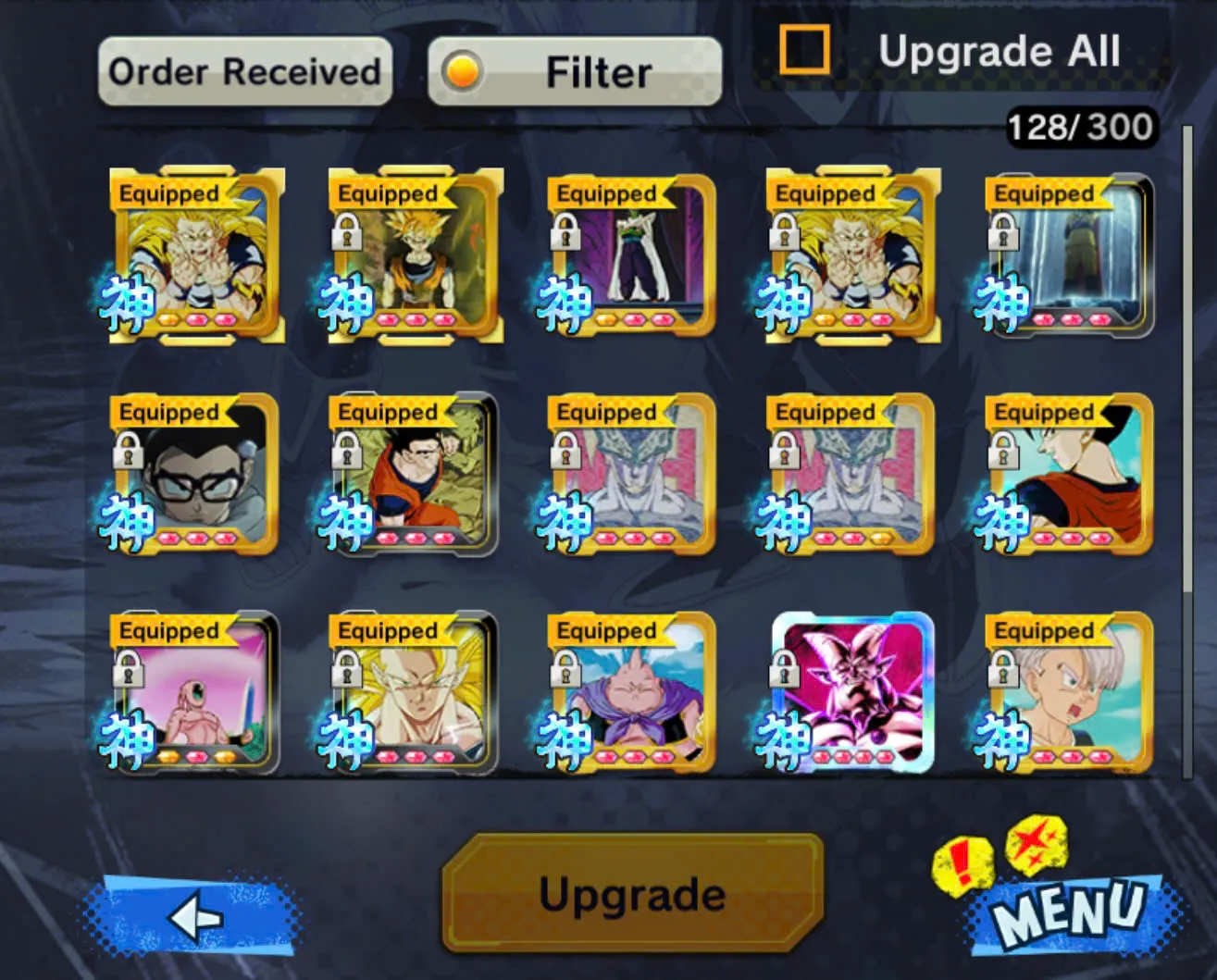 D146-IOS+Android- 3 UL+31 Legends+349 Millions Power+Ultimate Gohan Full Red Star+Vip Equipment+New Vegito+Baest Gohan+Gammar+Piccolo+Buu Kid Zenkai