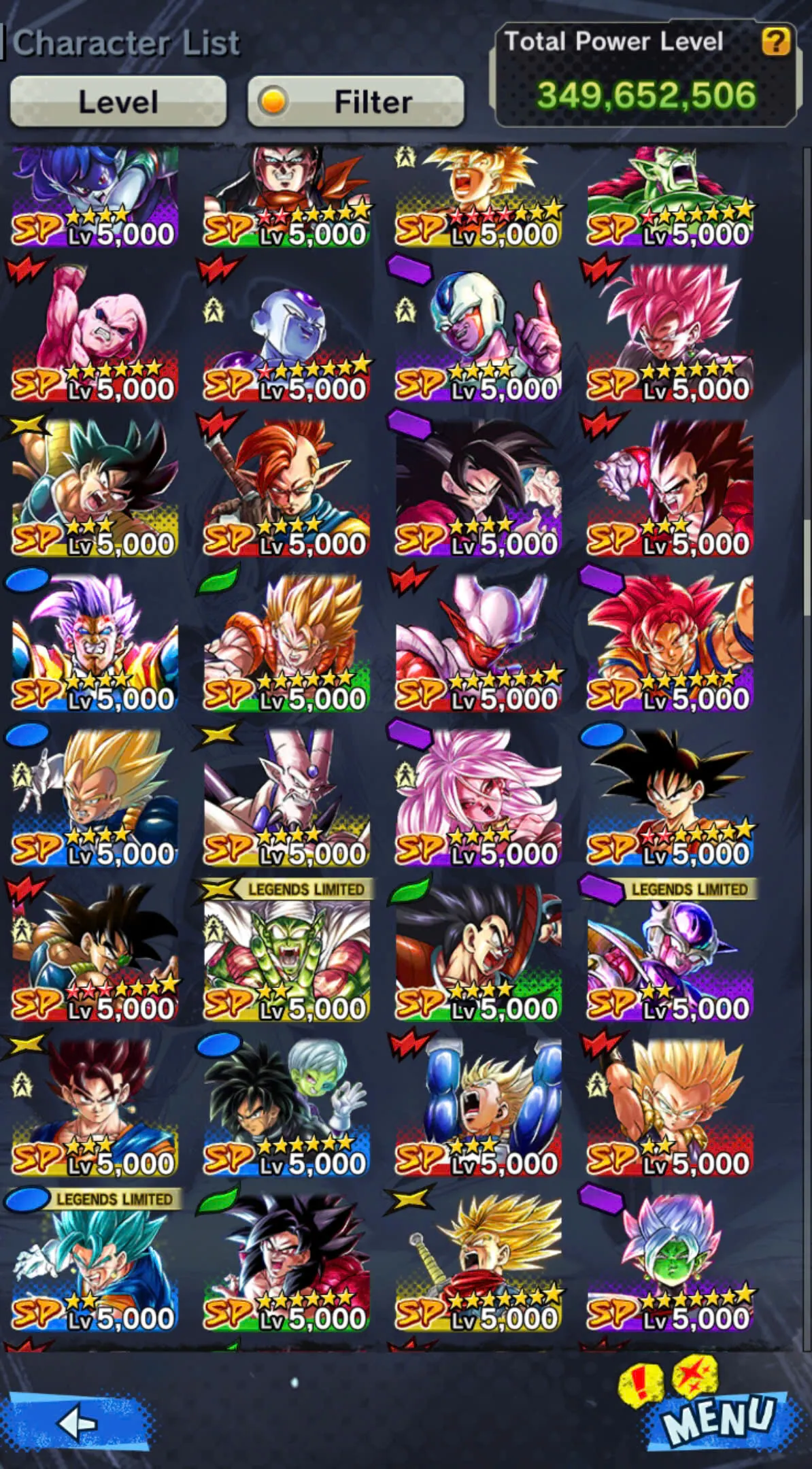 D146-IOS+Android- 3 UL+31 Legends+349 Millions Power+Ultimate Gohan Full Red Star+Vip Equipment+New Vegito+Baest Gohan+Gammar+Piccolo+Buu Kid Zenkai