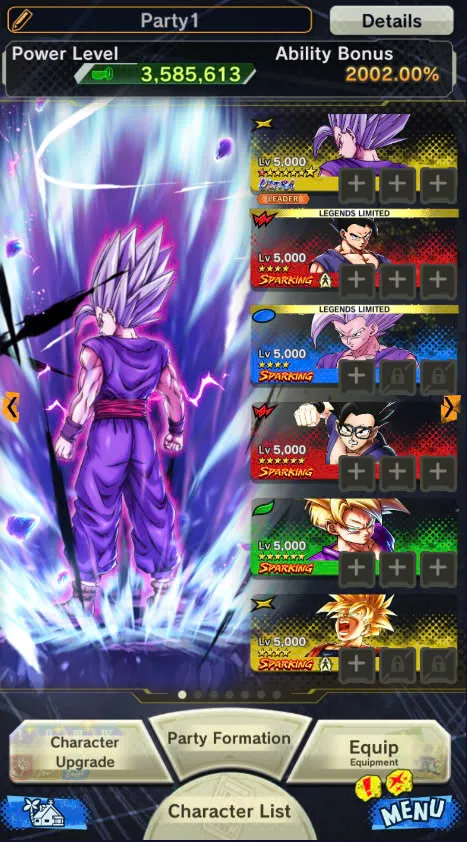 D149-IOS+Android-Team Gohan+UL Beast Gohan+17 Legends+Ultimate Gohan+New SS2 Goku+Beast Gohan+Soul+Event Farm CC+Have Equipment
