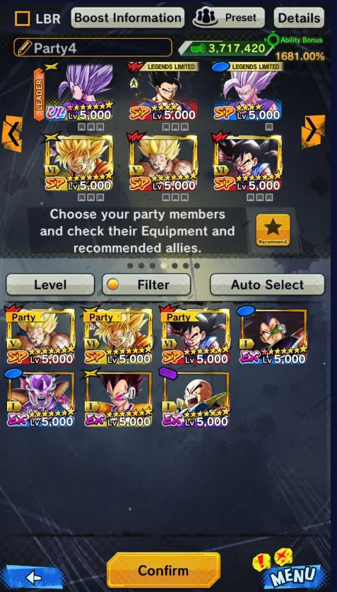 D149-IOS+Android-Team Gohan+UL Beast Gohan+17 Legends+Ultimate Gohan+New SS2 Goku+Beast Gohan+Soul+Event Farm CC+Have Equipment