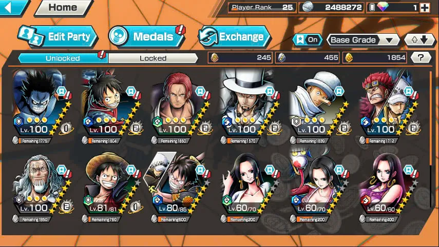 BR365-IOS+Android-1.854 Fragment+3 Ex Meta Max(Lucci+Kid Law+Shank V3)+Good Medal+Support 145%+Kaku Max+Rayleigh Max+New Uta+S-Hawk