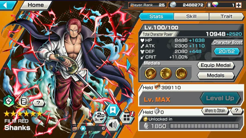 BR365-IOS+Android-1.854 Fragment+3 Ex Meta Max(Lucci+Kid Law+Shank V3)+Good Medal+Support 145%+Kaku Max+Rayleigh Max+New Uta+S-Hawk