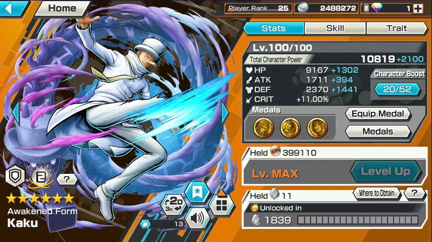 BR365-IOS+Android-1.854 Fragment+3 Ex Meta Max(Lucci+Kid Law+Shank V3)+Good Medal+Support 145%+Kaku Max+Rayleigh Max+New Uta+S-Hawk