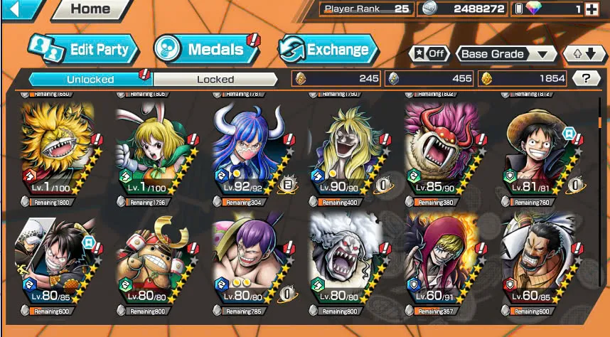 BR365-IOS+Android-1.854 Fragment+3 Ex Meta Max(Lucci+Kid Law+Shank V3)+Good Medal+Support 145%+Kaku Max+Rayleigh Max+New Uta+S-Hawk