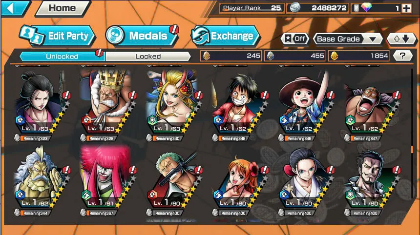 BR365-IOS+Android-1.854 Fragment+3 Ex Meta Max(Lucci+Kid Law+Shank V3)+Good Medal+Support 145%+Kaku Max+Rayleigh Max+New Uta+S-Hawk