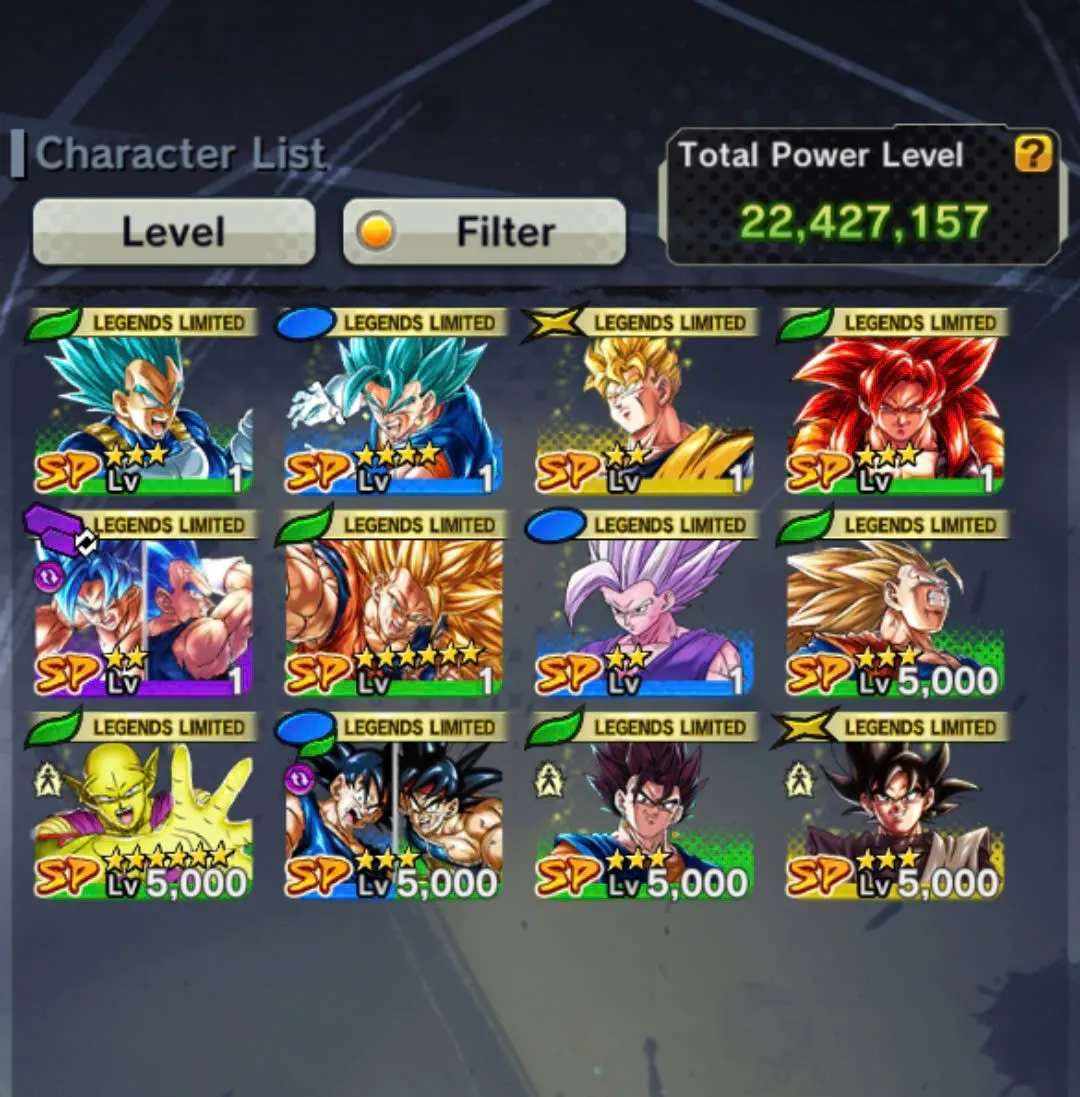 D175-IOS+Android-UL Beast Gohan Red Star+12 Legends+New Vegito+Goku Black+Goku and Bardock+SS4 Gogeta+Piccolo