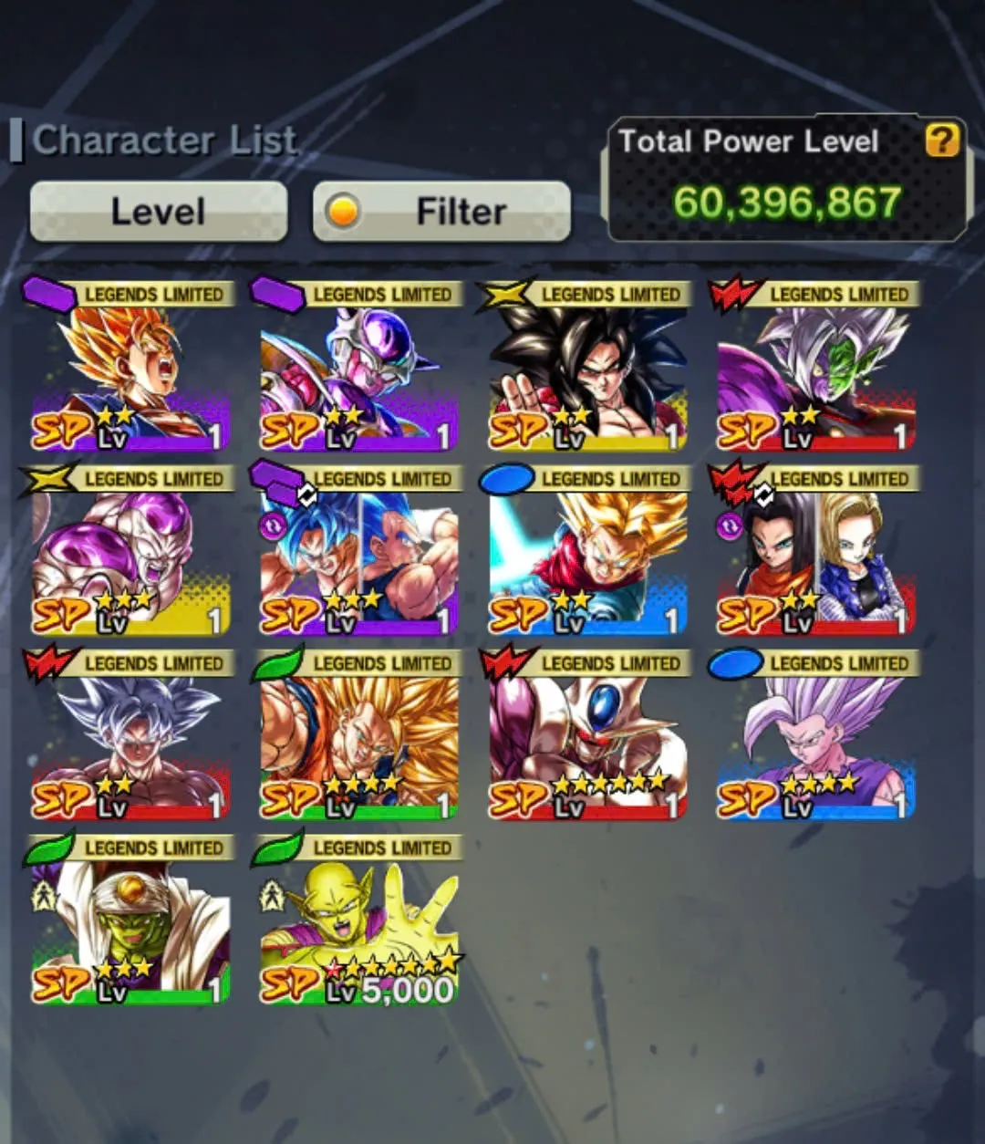 D171-IOS+Android-UL Beast Gohan Full Red Star+12 Legends+Have Equipment+Piccolo Red Star+Pikkon+Android 17 18+SS3 Goku+Goku Uis