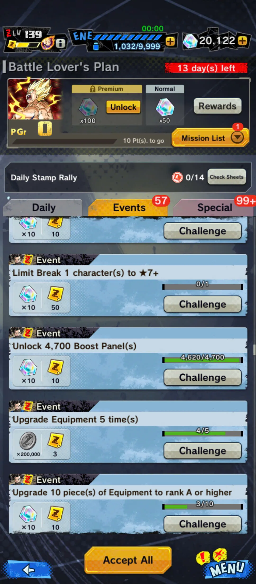 D157-Android Only-UL Majin Vegeta Red Star+20.000 Chrono Crytal+8 Legends+Super Baby 2+God Goku+Bardock+Soul+Event Farm CC