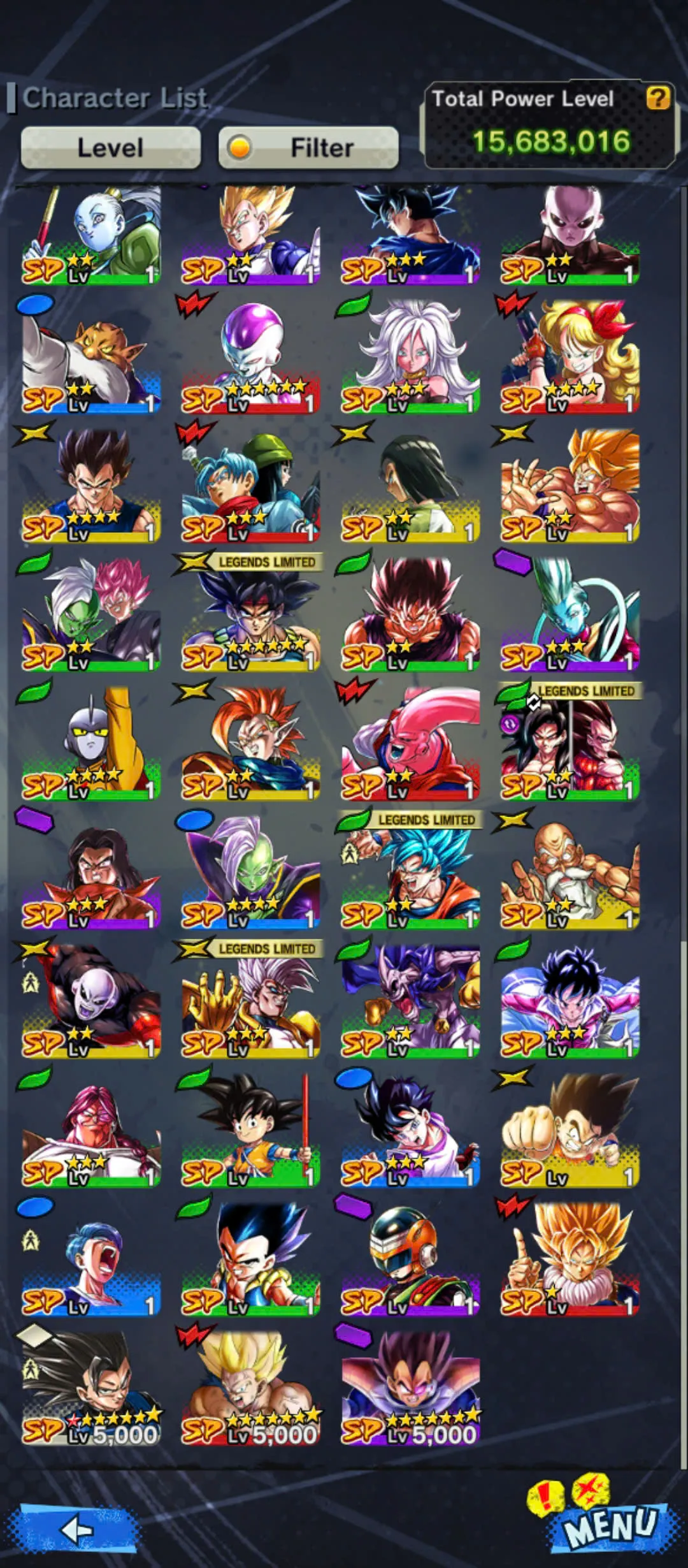 D157-Android Only-UL Majin Vegeta Red Star+20.000 Chrono Crytal+8 Legends+Super Baby 2+God Goku+Bardock+Soul+Event Farm CC