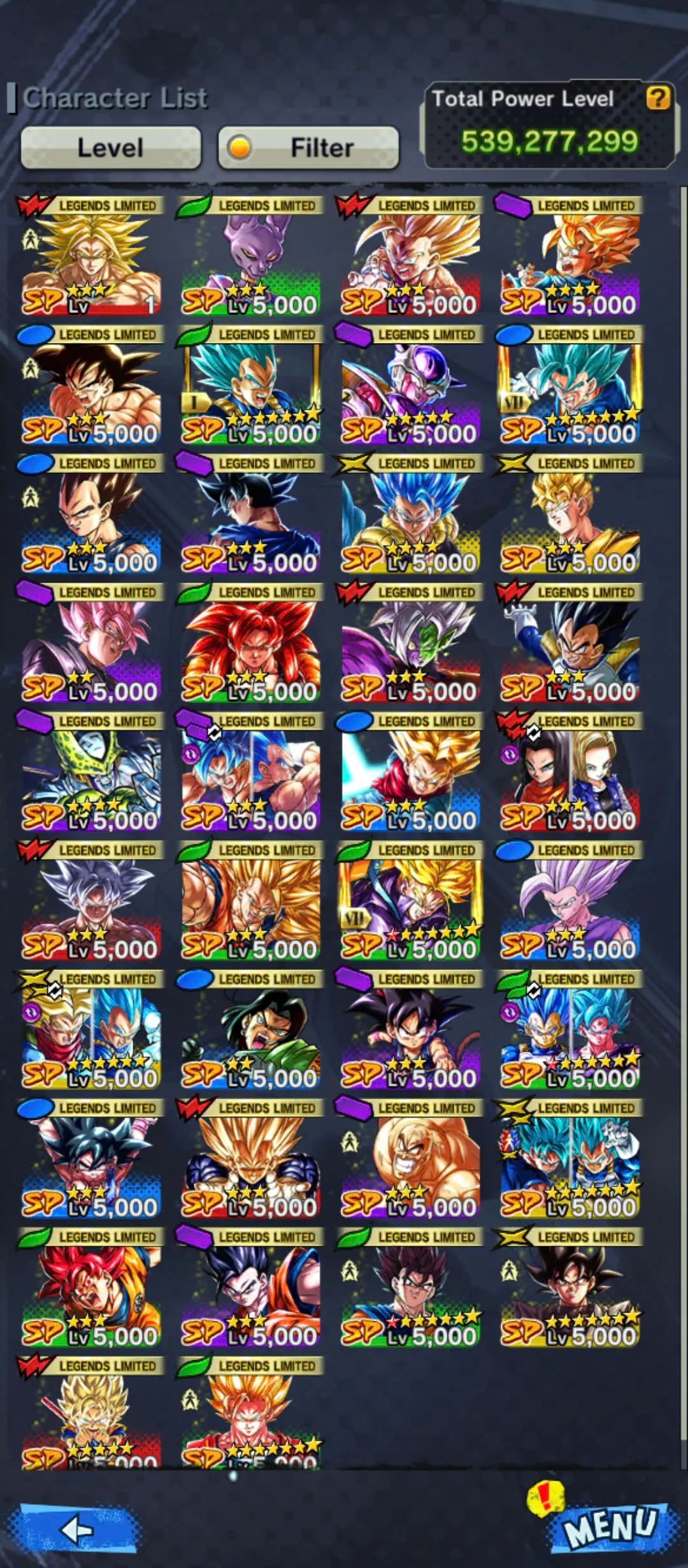 D205-IOS+Android-539 Millions Power+38 Legends+Vip Equipment+Nice Team PVP+Good Zenkai+New Vegito Red Star+Goku Black+SS2 Goku+Ultimate Gohan+God Goku+Fusion Goku and Vegeta+Vegeta and Goku