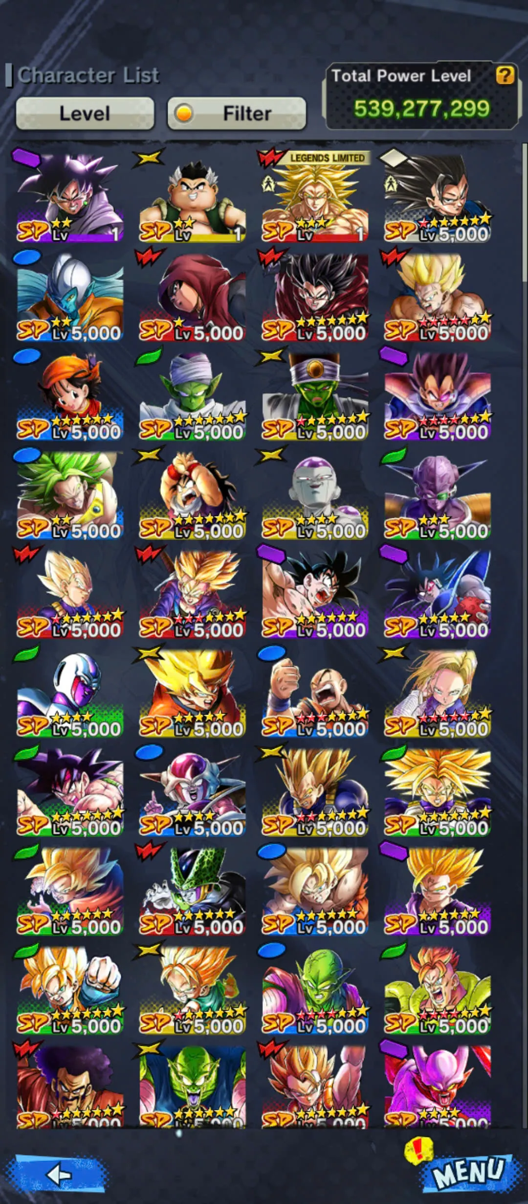 D205-IOS+Android-539 Millions Power+38 Legends+Vip Equipment+Nice Team PVP+Good Zenkai+New Vegito Red Star+Goku Black+SS2 Goku+Ultimate Gohan+God Goku+Fusion Goku and Vegeta+Vegeta and Goku