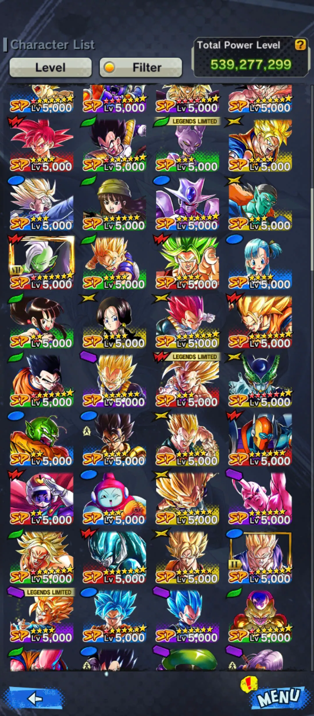 D205-IOS+Android-539 Millions Power+38 Legends+Vip Equipment+Nice Team PVP+Good Zenkai+New Vegito Red Star+Goku Black+SS2 Goku+Ultimate Gohan+God Goku+Fusion Goku and Vegeta+Vegeta and Goku
