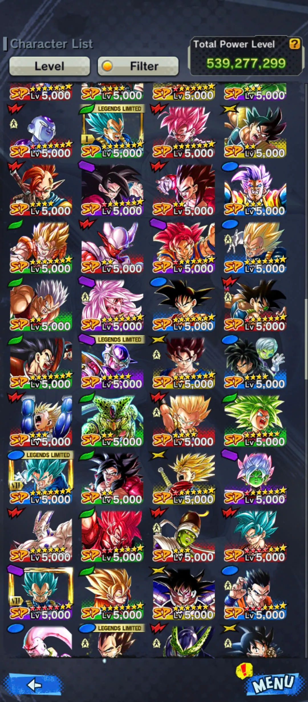 D205-IOS+Android-539 Millions Power+38 Legends+Vip Equipment+Nice Team PVP+Good Zenkai+New Vegito Red Star+Goku Black+SS2 Goku+Ultimate Gohan+God Goku+Fusion Goku and Vegeta+Vegeta and Goku