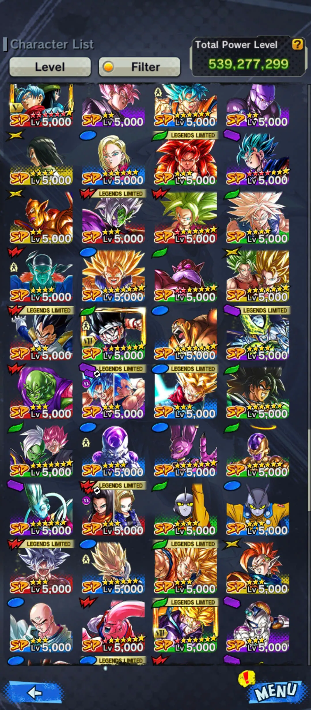 D205-IOS+Android-539 Millions Power+38 Legends+Vip Equipment+Nice Team PVP+Good Zenkai+New Vegito Red Star+Goku Black+SS2 Goku+Ultimate Gohan+God Goku+Fusion Goku and Vegeta+Vegeta and Goku
