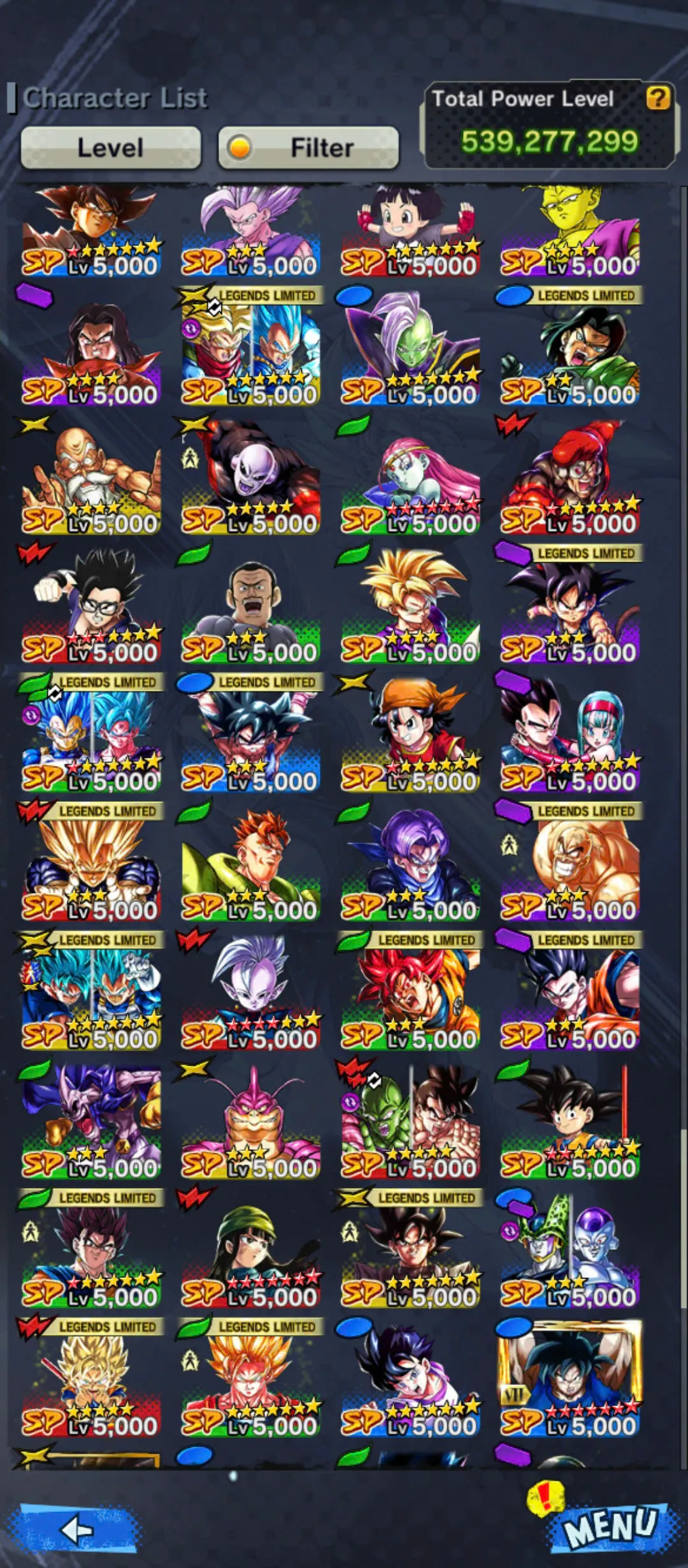 D205-IOS+Android-539 Millions Power+38 Legends+Vip Equipment+Nice Team PVP+Good Zenkai+New Vegito Red Star+Goku Black+SS2 Goku+Ultimate Gohan+God Goku+Fusion Goku and Vegeta+Vegeta and Goku