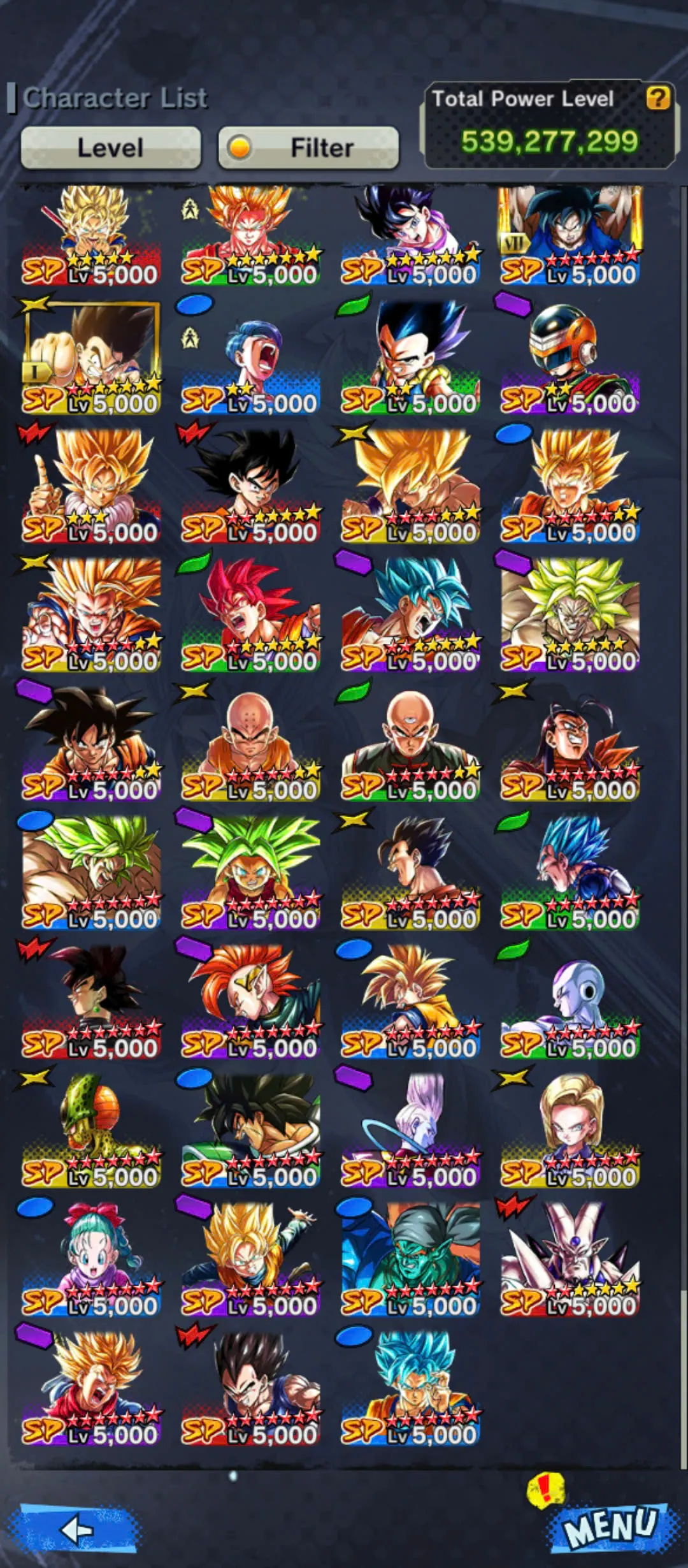 D205-IOS+Android-539 Millions Power+38 Legends+Vip Equipment+Nice Team PVP+Good Zenkai+New Vegito Red Star+Goku Black+SS2 Goku+Ultimate Gohan+God Goku+Fusion Goku and Vegeta+Vegeta and Goku