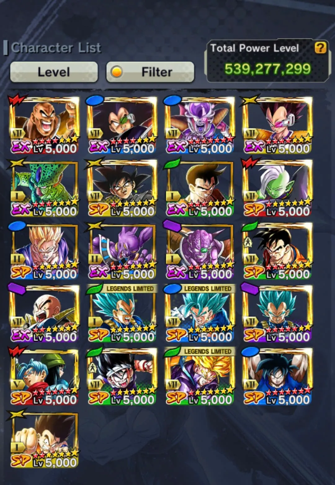 D205-IOS+Android-539 Millions Power+38 Legends+Vip Equipment+Nice Team PVP+Good Zenkai+New Vegito Red Star+Goku Black+SS2 Goku+Ultimate Gohan+God Goku+Fusion Goku and Vegeta+Vegeta and Goku
