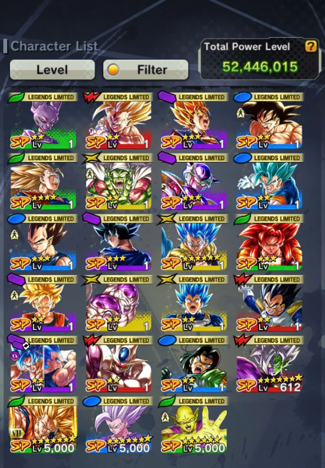 D225-IOS+Android-3 UL(Beast Gohan Full Red Star+Super Gogeta)+23 Legends-SS3 Goku Zenkai+Zamasu+Goku+Android 17+Piccolo+God Gogeta