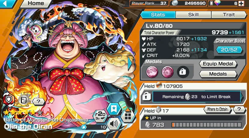 BR381-IOS+Android-Hyber Boost 16+9 Ex(Snake+Luffy Gear 5+Yamato Ace+Roger v2+Kid Law+Zoro+Shank Red+Big Mom+Shank v2)+Good Medal+Support 158%+Young Ray Max+New Uta+Kaku+Broggy+Bluneo+Ulti+Craker+Sanji+Shiryu+King Alber