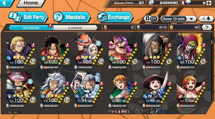 BR381-IOS+Android-Hyber Boost 16+9 Ex(Snake+Luffy Gear 5+Yamato Ace+Roger v2+Kid Law+Zoro+Shank Red+Big Mom+Shank v2)+Good Medal+Support 158%+Young Ray Max+New Uta+Kaku+Broggy+Bluneo+Ulti+Craker+Sanji+Shiryu+King Alber