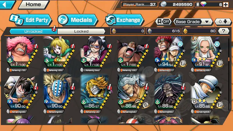 BR381-IOS+Android-Hyber Boost 16+9 Ex(Snake+Luffy Gear 5+Yamato Ace+Roger v2+Kid Law+Zoro+Shank Red+Big Mom+Shank v2)+Good Medal+Support 158%+Young Ray Max+New Uta+Kaku+Broggy+Bluneo+Ulti+Craker+Sanji+Shiryu+King Alber