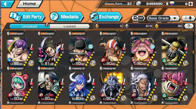 BR381-IOS+Android-Hyber Boost 16+9 Ex(Snake+Luffy Gear 5+Yamato Ace+Roger v2+Kid Law+Zoro+Shank Red+Big Mom+Shank v2)+Good Medal+Support 158%+Young Ray Max+New Uta+Kaku+Broggy+Bluneo+Ulti+Craker+Sanji+Shiryu+King Alber