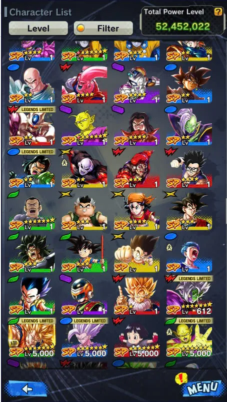 D225-IOS+Android-3 UL(Beast Gohan Full Red Star+Super Gogeta)+23 Legends-SS3 Goku Zenkai+Zamasu+Goku+Android 17+Piccolo+God Gogeta