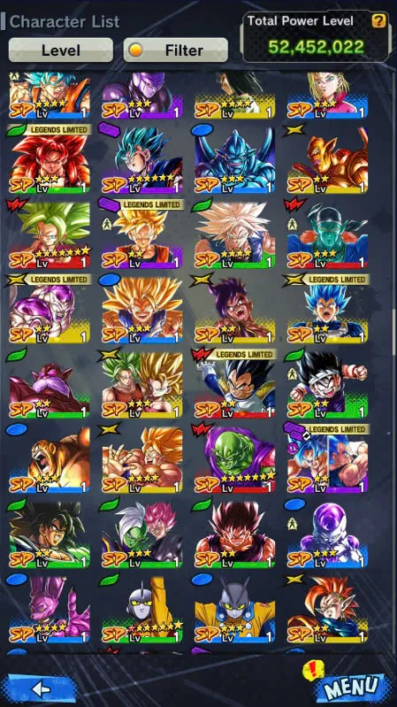 D225-IOS+Android-3 UL(Beast Gohan Full Red Star+Super Gogeta)+23 Legends-SS3 Goku Zenkai+Zamasu+Goku+Android 17+Piccolo+God Gogeta