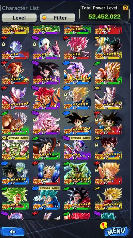 D225-IOS+Android-3 UL(Beast Gohan Full Red Star+Super Gogeta)+23 Legends-SS3 Goku Zenkai+Zamasu+Goku+Android 17+Piccolo+God Gogeta