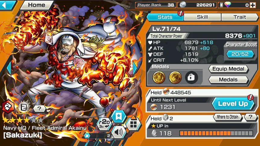 BR398-Hyber 12+8 Ex(Kuzan+Shank v4+Luffy Gear 5+Yamato Ace+Yamato Red+Kid Law+Shank v3+Akainu)+Good Medal+Support 148%+S-Bear+Egghead Zoro+Egghead Luffy+S-Hawk+Kaku+Pacifista