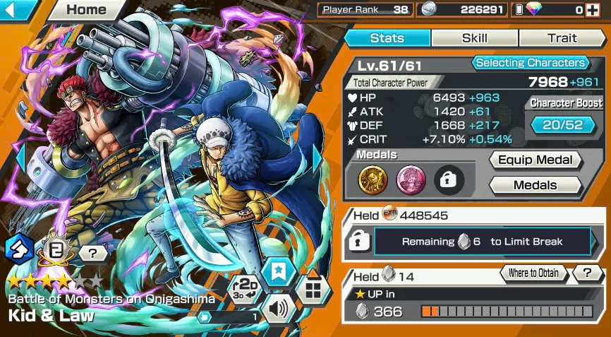 BR398-Hyber 12+8 Ex(Kuzan+Shank v4+Luffy Gear 5+Yamato Ace+Yamato Red+Kid Law+Shank v3+Akainu)+Good Medal+Support 148%+S-Bear+Egghead Zoro+Egghead Luffy+S-Hawk+Kaku+Pacifista