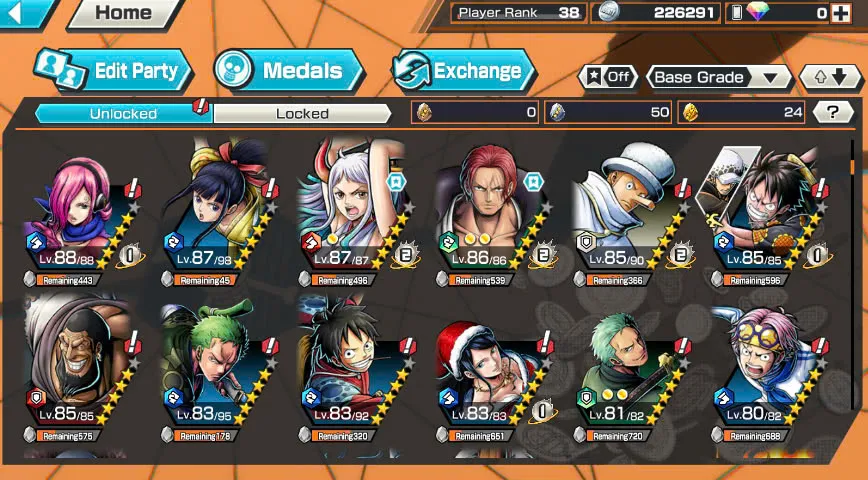 BR398-Hyber 12+8 Ex(Kuzan+Shank v4+Luffy Gear 5+Yamato Ace+Yamato Red+Kid Law+Shank v3+Akainu)+Good Medal+Support 148%+S-Bear+Egghead Zoro+Egghead Luffy+S-Hawk+Kaku+Pacifista