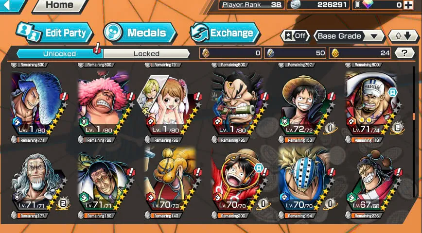 BR398-Hyber 12+8 Ex(Kuzan+Shank v4+Luffy Gear 5+Yamato Ace+Yamato Red+Kid Law+Shank v3+Akainu)+Good Medal+Support 148%+S-Bear+Egghead Zoro+Egghead Luffy+S-Hawk+Kaku+Pacifista