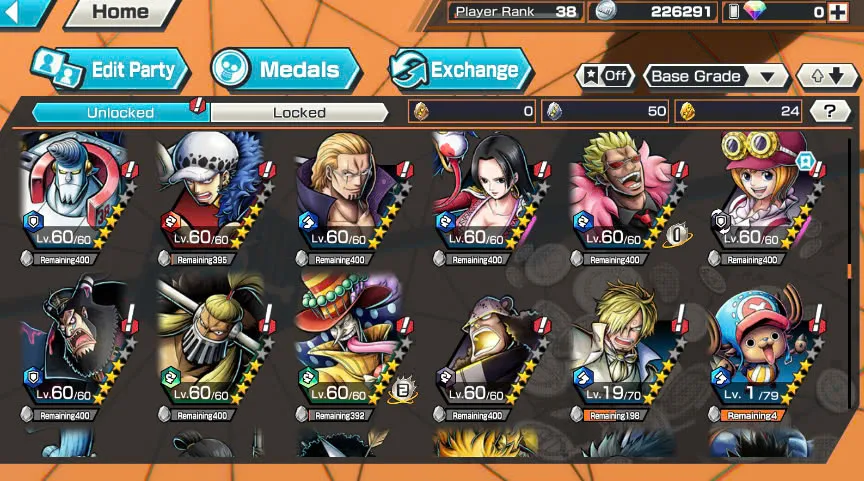 BR398-Hyber 12+8 Ex(Kuzan+Shank v4+Luffy Gear 5+Yamato Ace+Yamato Red+Kid Law+Shank v3+Akainu)+Good Medal+Support 148%+S-Bear+Egghead Zoro+Egghead Luffy+S-Hawk+Kaku+Pacifista