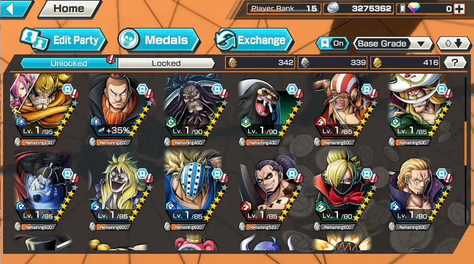 BR404-IOS+Android-3 Ex Meta Max(Sabo+Kuzan+Zoro)+414 Frag+Good Medal+Koby Max+New Nami Max+Garp Max+Jabra+Egghead Zoro+Kaku+Oden+Pacifista+Dorry+Sanji+Lilith